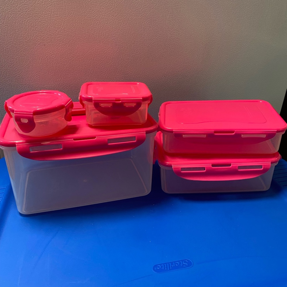 Vibrant Pink Food Storage Container Set